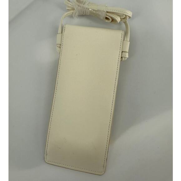 Celine White Leather Logo Sunglasses Cellphone Pouch - Picture 6 of 6